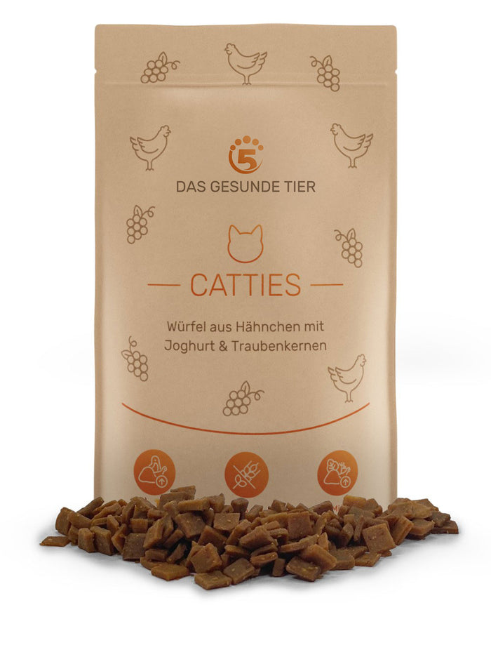 Das Gesunde Tier Snacks Catties Wildfleisch - Würfel mit Joghurt und Traubenkernen