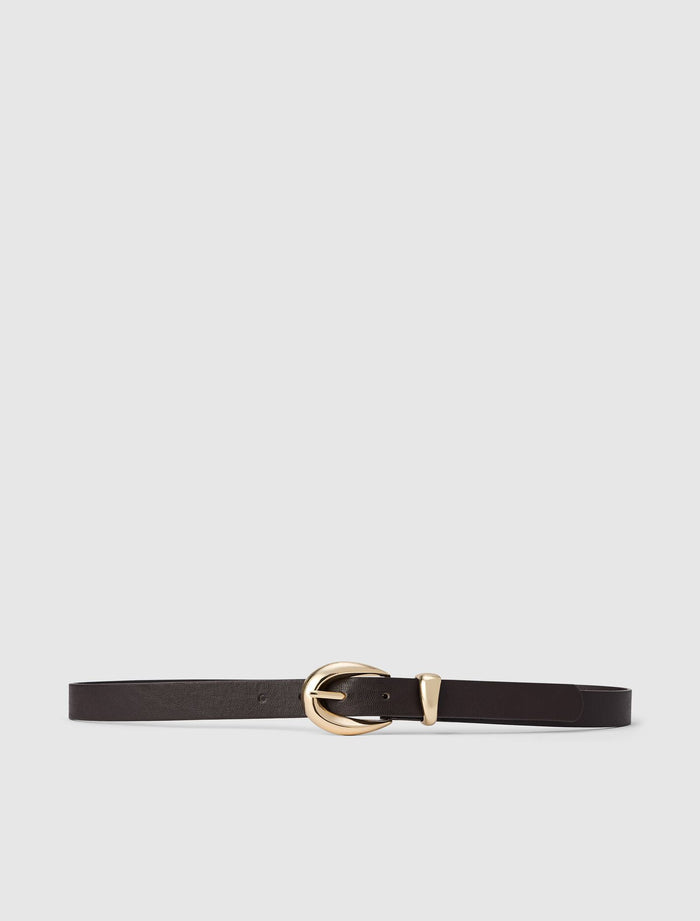 Bella Curve Buckle Belt Chocolate Forever New
