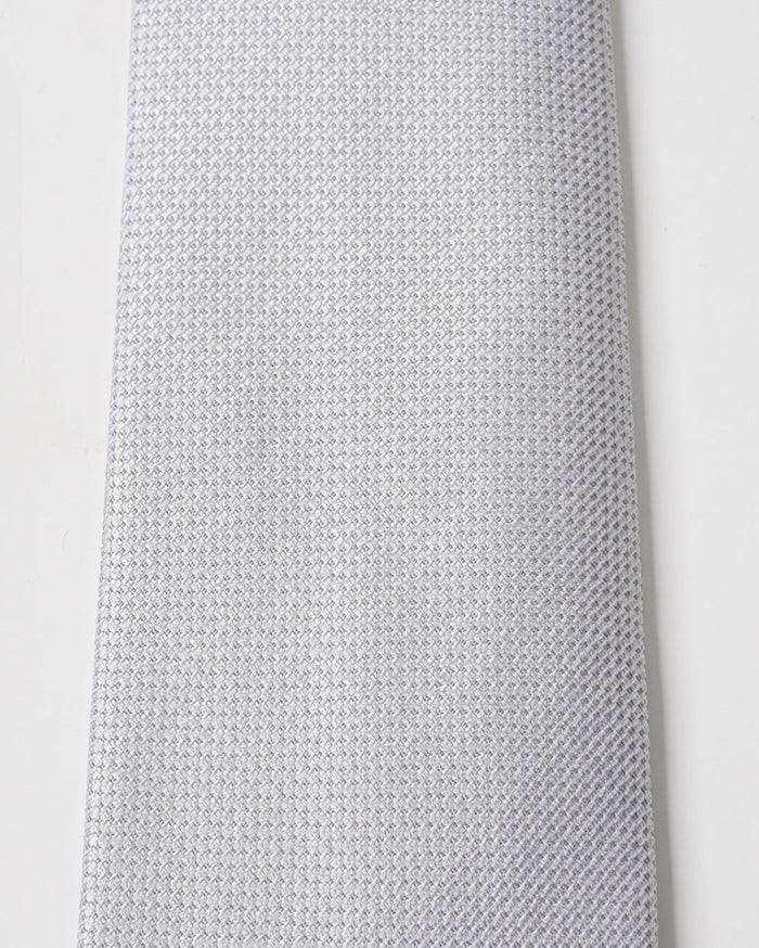 Elite Silk Tie Geometric Pattern Creme