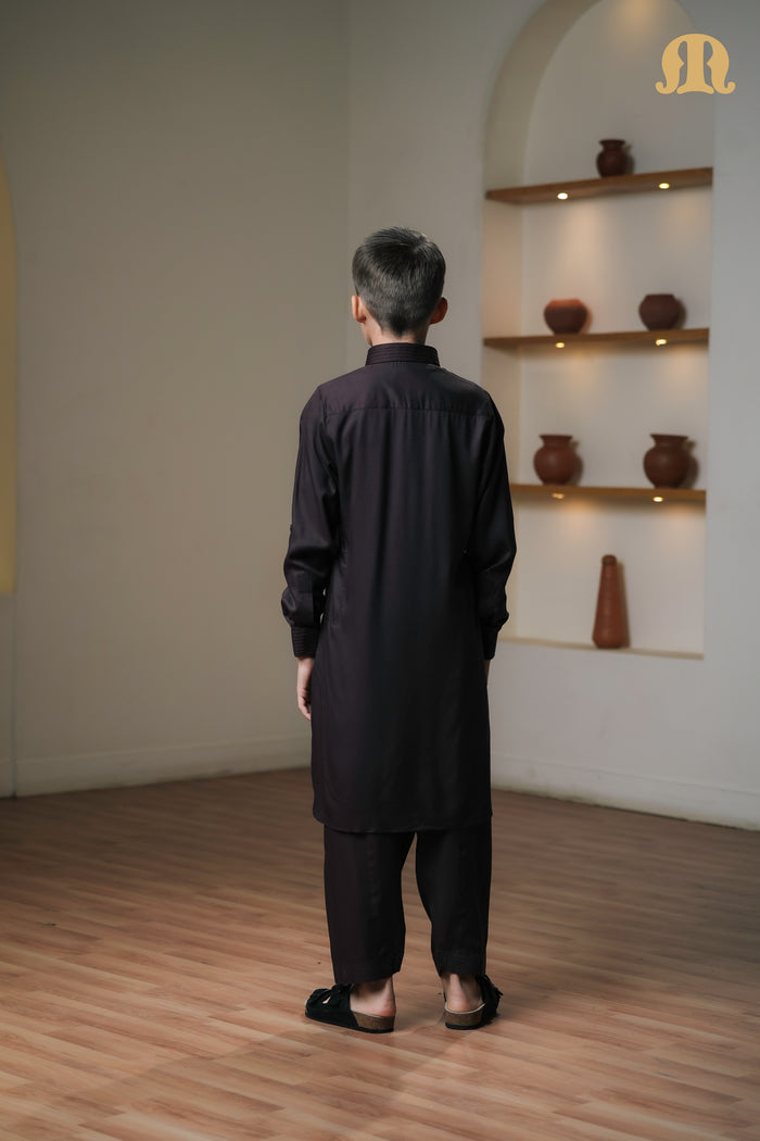 Kikan Brown Pathani Set Kids