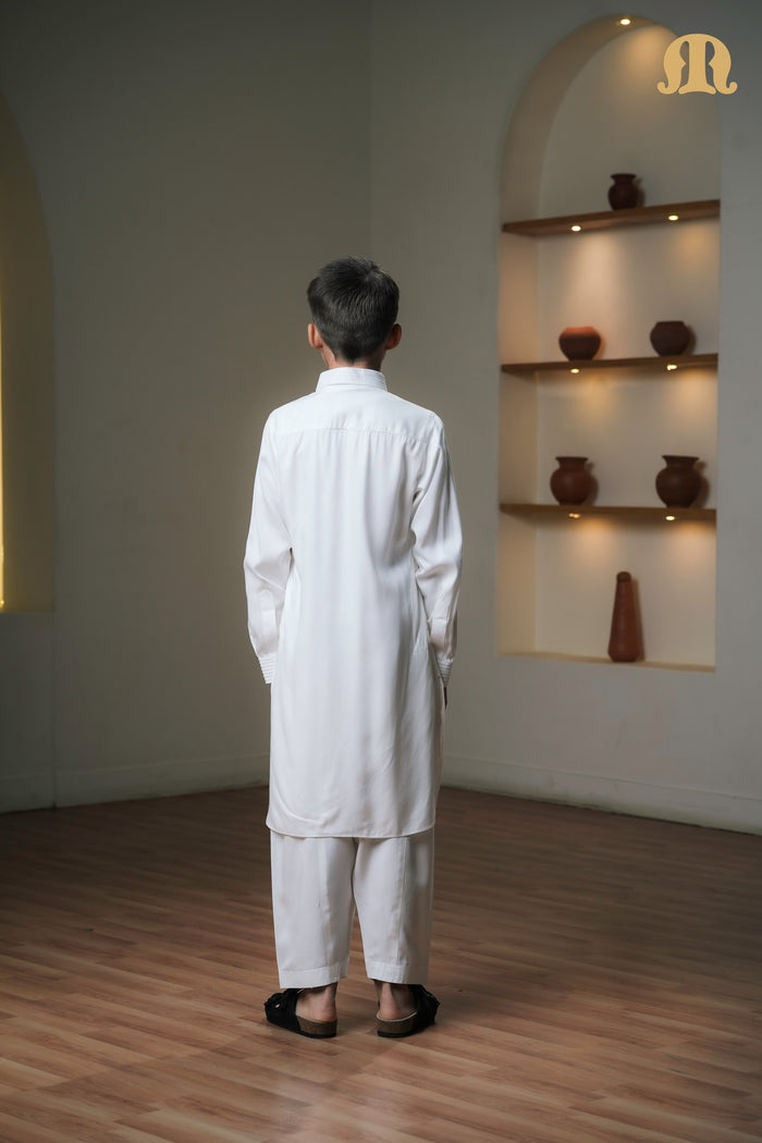 Kikan White Pathani Set Kids