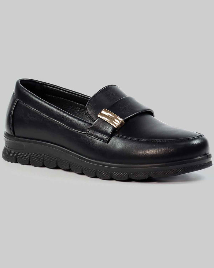 Lunar Slip On Salma Ladies Shoe - Black - Image 2 - The Classic Boutique