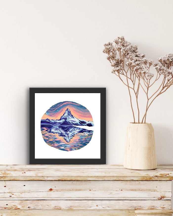 Matterhorn Woodround // Giclee Paper Print // 9x9"