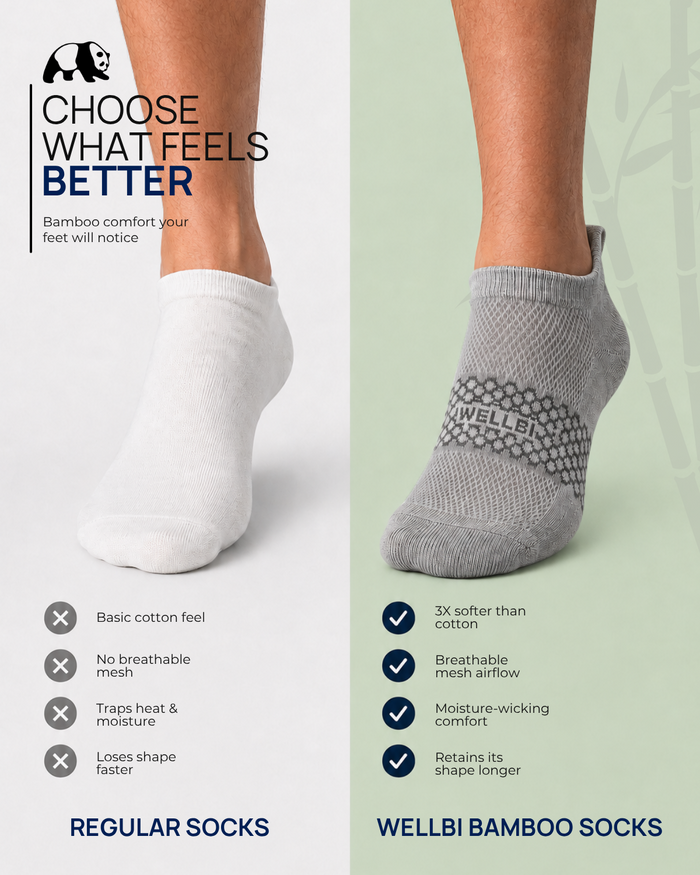 Men's Bamboo Ankle Socks - Pack of 3
