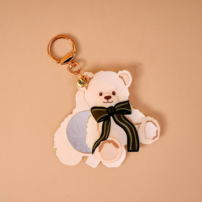 Mirror Bag Charm-Teddy Bear Theo