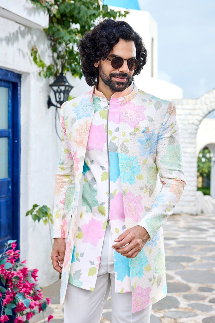 Designer Printed Indo Western Men