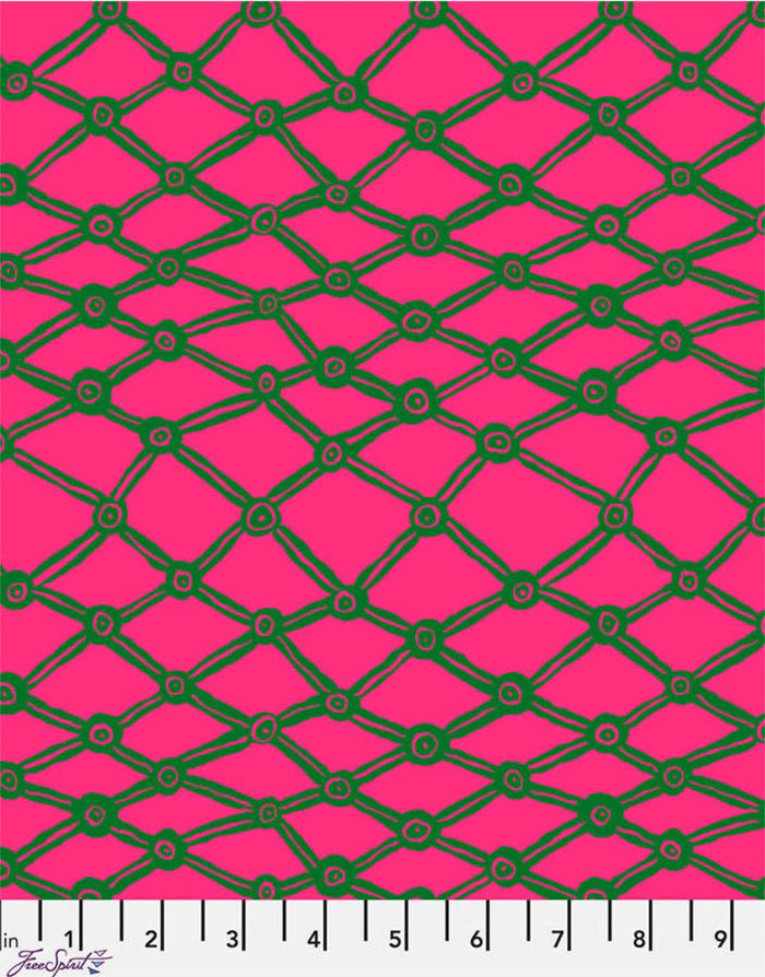 Pink Nets Cotton Fabric, Brandon Mably for Kaffe Fassett Collective Spring 2026