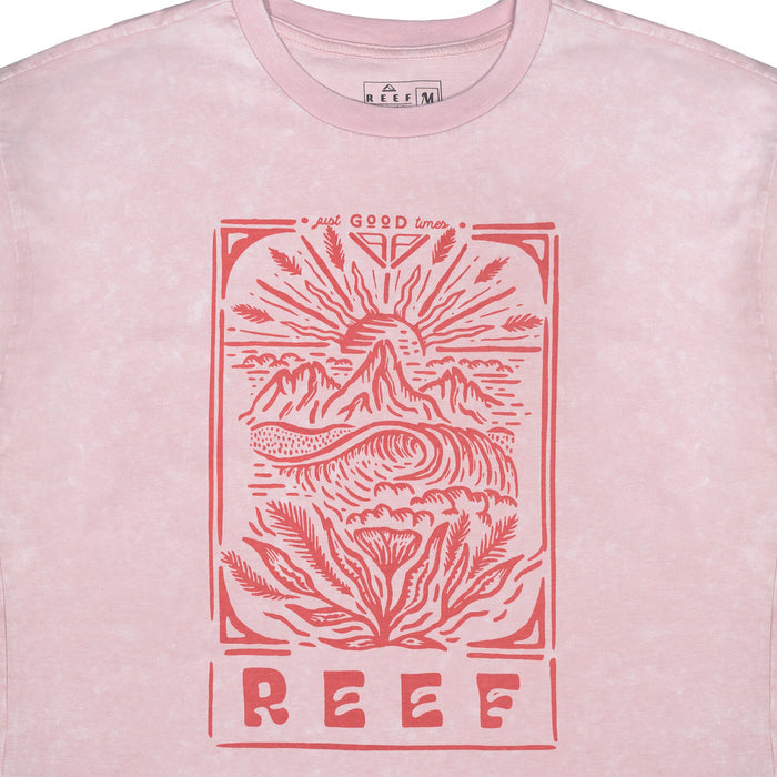 Polera Reef Women Waves Pink Red