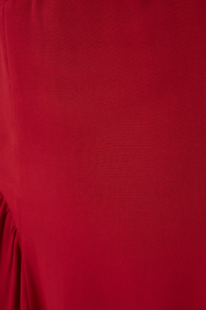 Red Encanto V Neck Sleeveless Maxi Dress