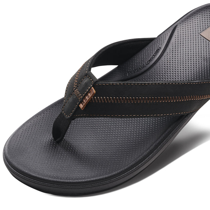 Sandalia Reef Men Cushion Phantom 2.0 Leather Black Coffee