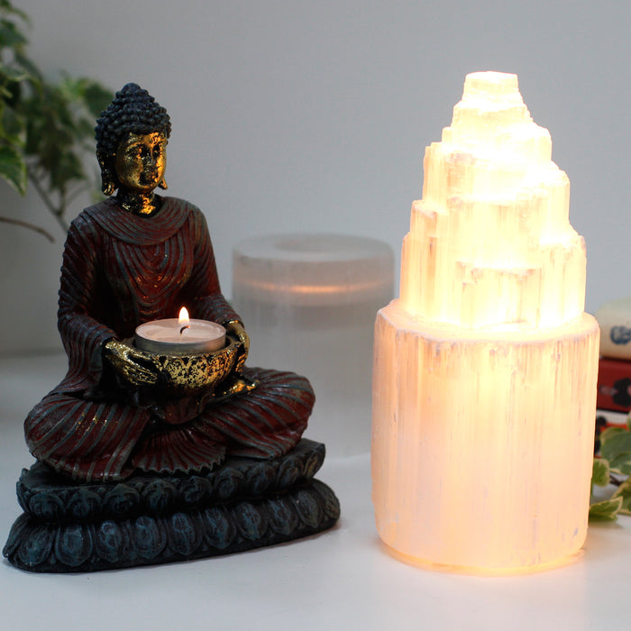 Earthstore® Selenite White Tower Lamp (20cm≈8in)