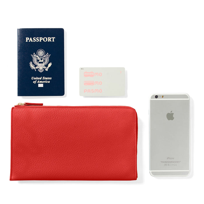 Slim Zip Travel Wallet Buoy Red