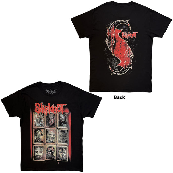 SLIPKNOT - NEW MASKS - T-Shirt Black (Back Print)