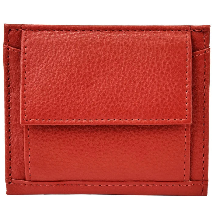 Mały portfel damski WINGS ze skóry naturalnej RED LEATHER COLLECTION