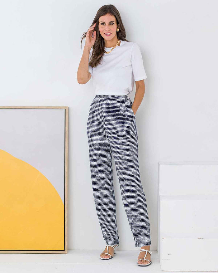 Valentina Patterned Viscose Pull On Trousers - Image 4 - The Classic Boutique