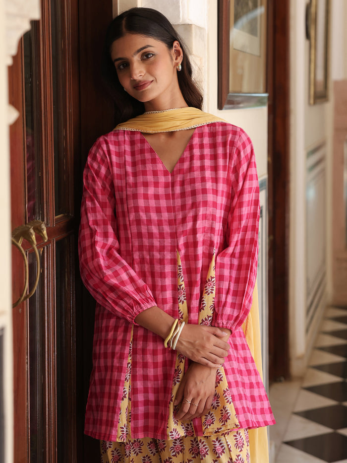 Women’s Cotton Kurta and Farshi Salwar with Dupatta