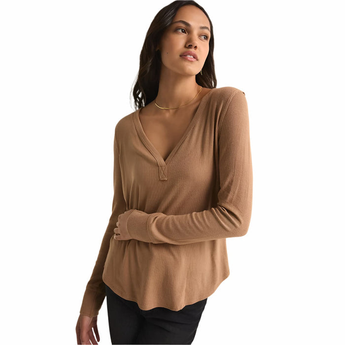 Z Supply Elton Rib Long Sleeve Top