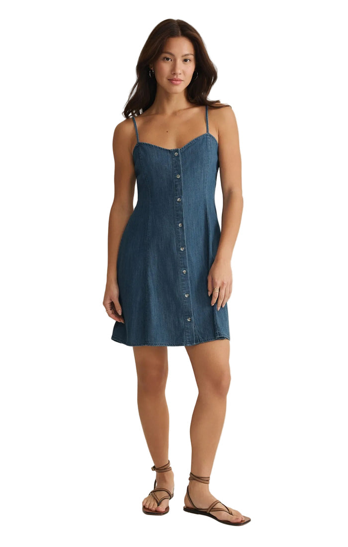 Z Supply Women's Angel Eyes Denim Mini Dress