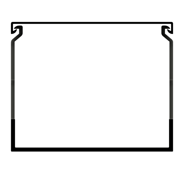 100x100mm Wire duct with cover front view