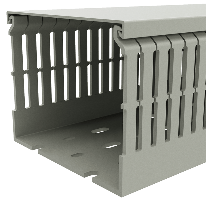 100x100mm Wire duct with cover side perspective view