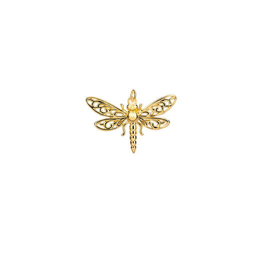 18k Vermeil over Sterling Silver Dragonfly Charm