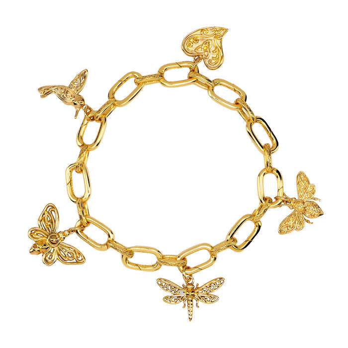 18k Vermeil over Sterling Silver Dragonfly Charm
