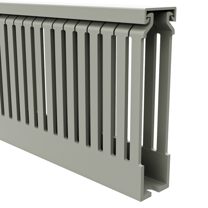 25x100mm Wire duct with cover right perspective view