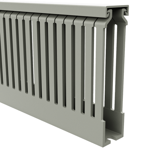 25x100mm Wire duct with cover right perspective view