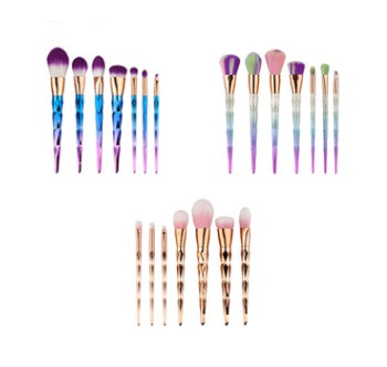 💎 7 PCS DIAMOND MAKEUP BRUSH SET