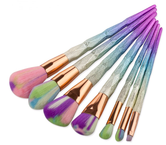 💎 7 PCS DIAMOND MAKEUP BRUSH SET