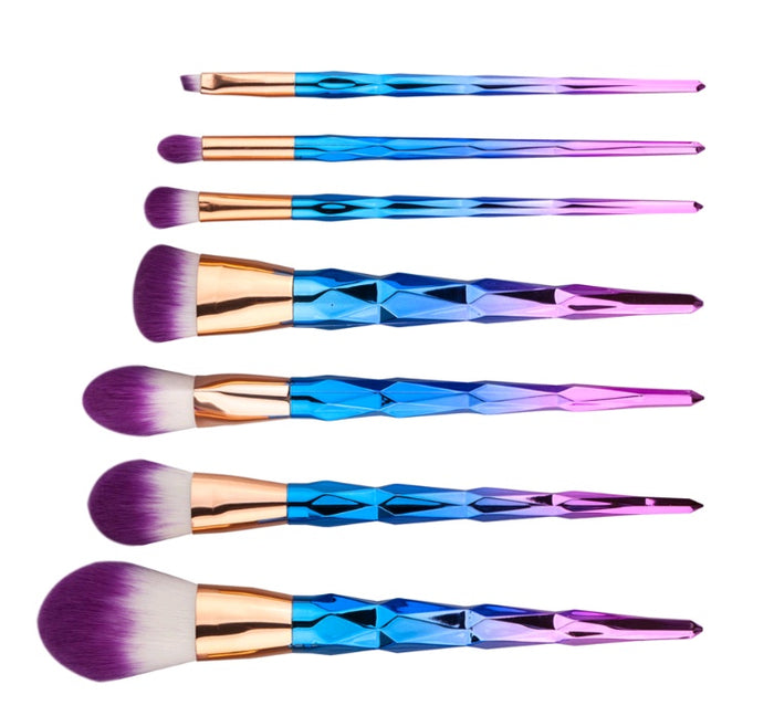 💎 7 PCS DIAMOND MAKEUP BRUSH SET