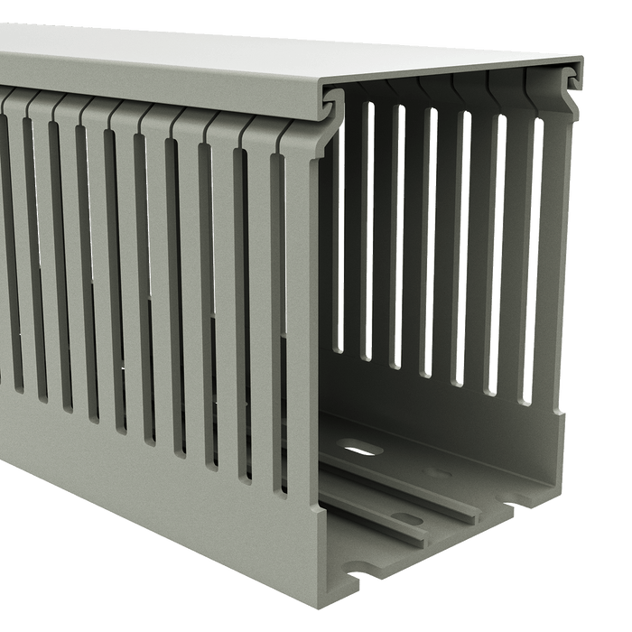 80x100mm Wire duct with cover right perspective view