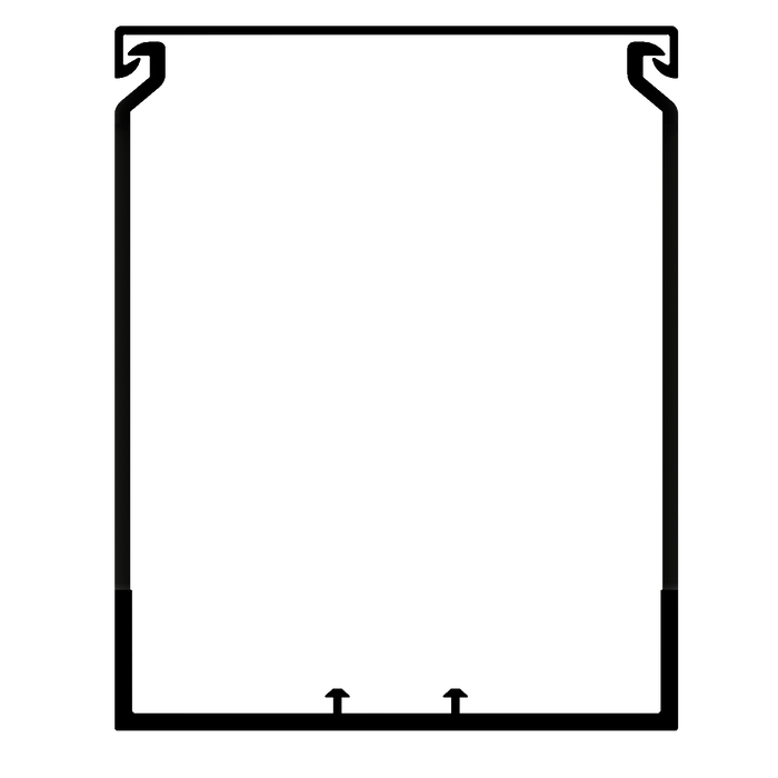 80x100mm Wire duct with cover front view