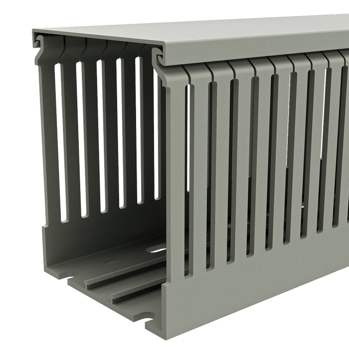 80x100mm Wire duct with cover side perspective view