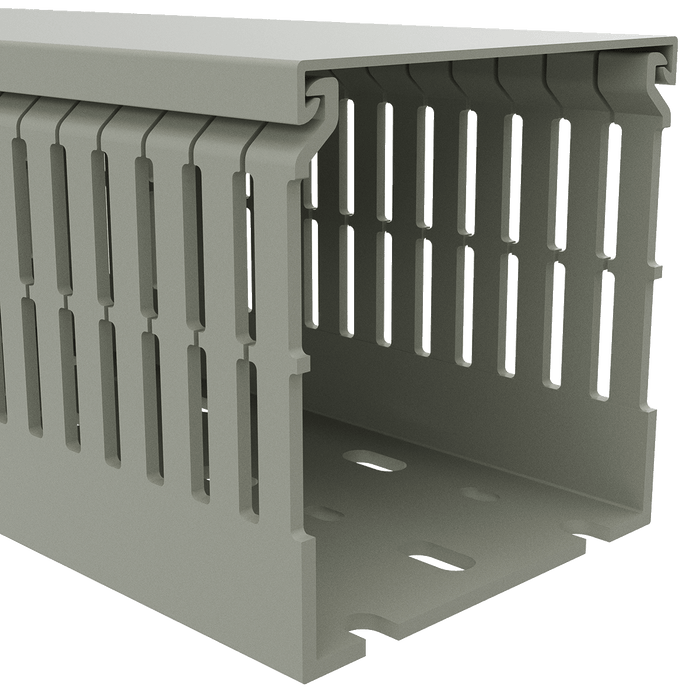 80x80mm Wire duct with cover right perspective view