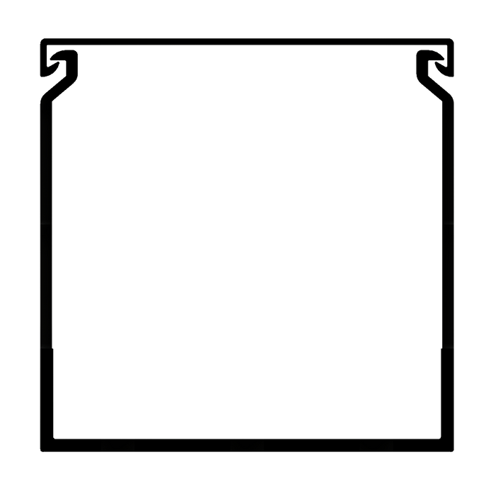 80x80mm Wire duct with cover front view