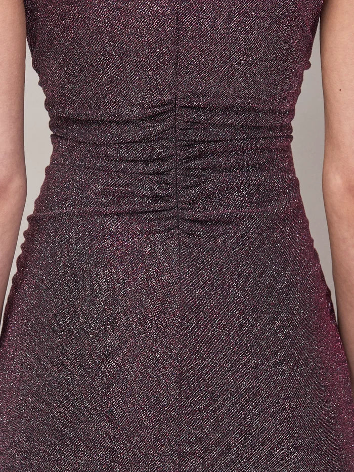 Adeline Pink Sparkle Tulip Sleeve Detail Dress