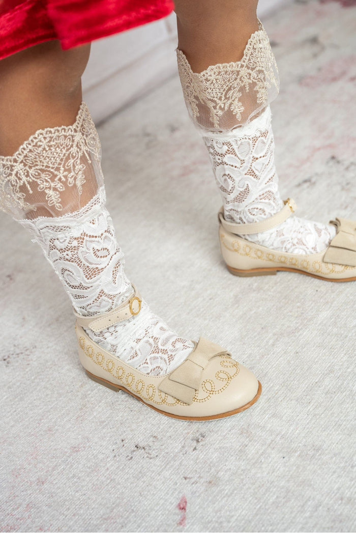 Alexis Beige Mary Janes - Petite Maison Kids