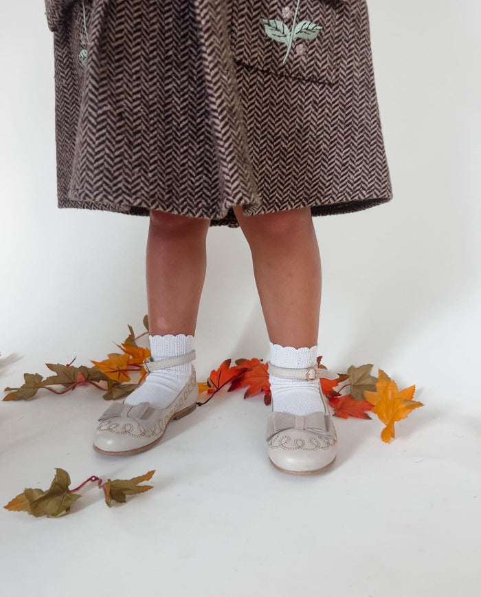 Alexis Beige Mary Janes - Petite Maison Kids