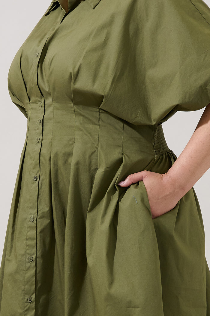 Alix Button Down Mini Dress Curve