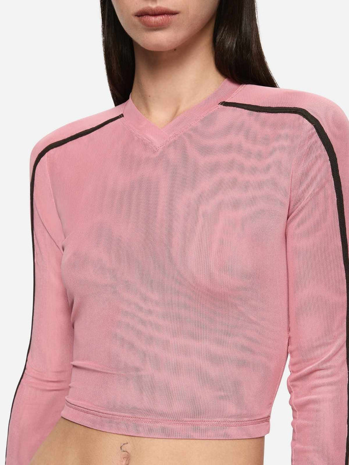 Alyna Long Sleeve Top - Blush/Bitter Choc
