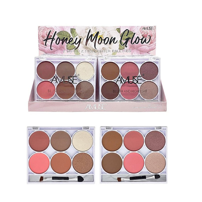 Amuse - Honey Moon Glow 2 Blush & Highlighter Palette - TRUECOLOR WHOLESALE