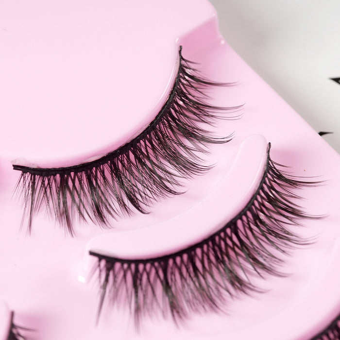 💖Anime Doll Eyes Manga Lashes (5 Pairs) – Natural Wispy Korean Cosplay Eyelashes