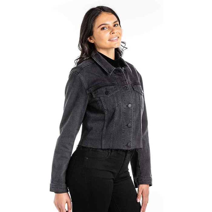 AoS - Vegas Denim Jacket w Raw Hem 044 - Black