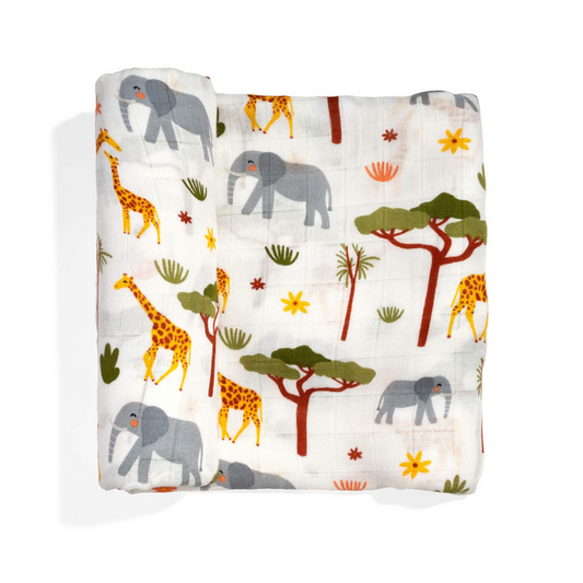 Bamboo Baby Swaddle - in the Savanna