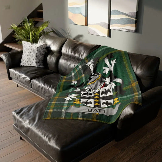 Batt Irish family crest 50" × 60" printed blanket
