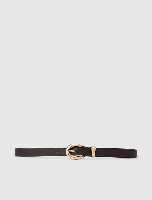 Bella Curve Buckle Belt Chocolate Forever New