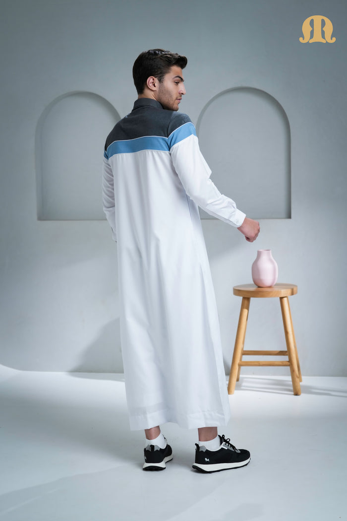 Belloumi White Thobe For Men