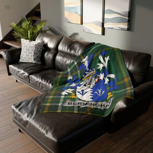 Bermingham Irish family crest 50" × 60" printed blanket