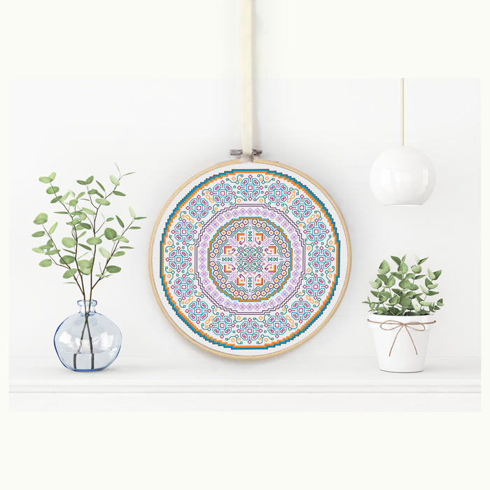Blackwork Mandala 3 Blackwork Pattern by Peppermint Purple